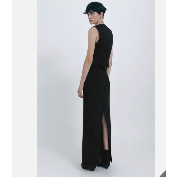 Zara Womens Skirt Long M Black Wool Blend Limited edition 8684/408 NWT - Picture 1 of 6